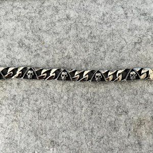 SS and BLACK SKULL 8.5" Bracelet